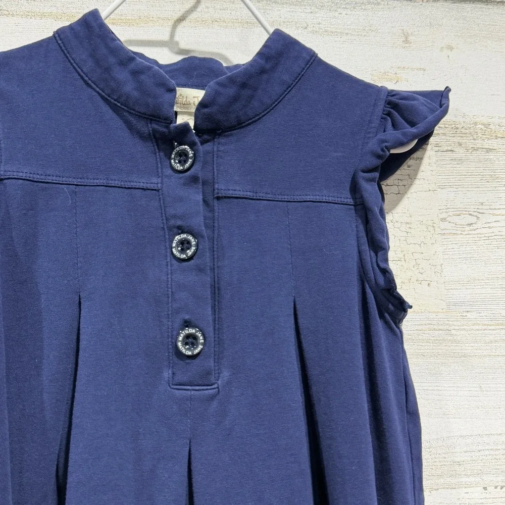 Matilda Jane Dress Romper Bundle Girls 6 Blue Striped Ruffle Classic